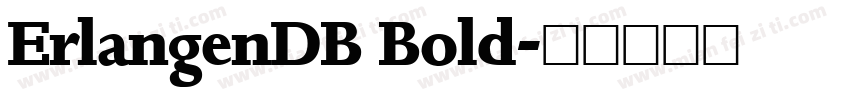 ErlangenDB Bold字体转换
